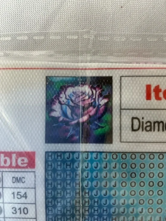 Diamond Painting Kit 35x35 Rainbow Rose Full Drill DIY Craft - Picture 2 of 5